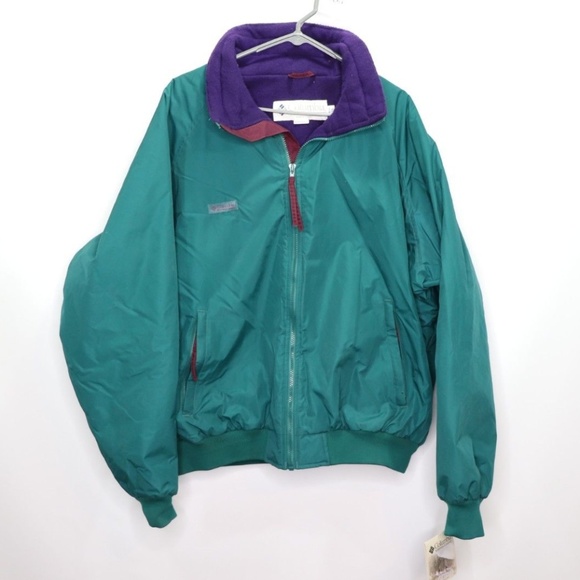 Vintage New Columbia Spell Out Fleece Lined Jacket